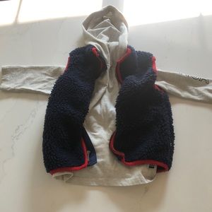 Nautica Long Sleeve Hooded Shirt and Vest
